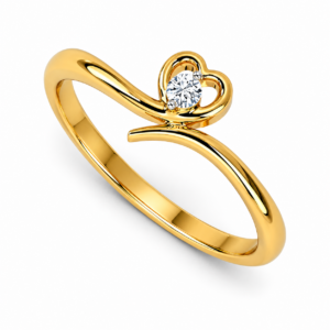 Heart Statement Rings for Women Copper Gold Plated