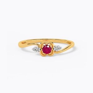 Flowered Gold Ring